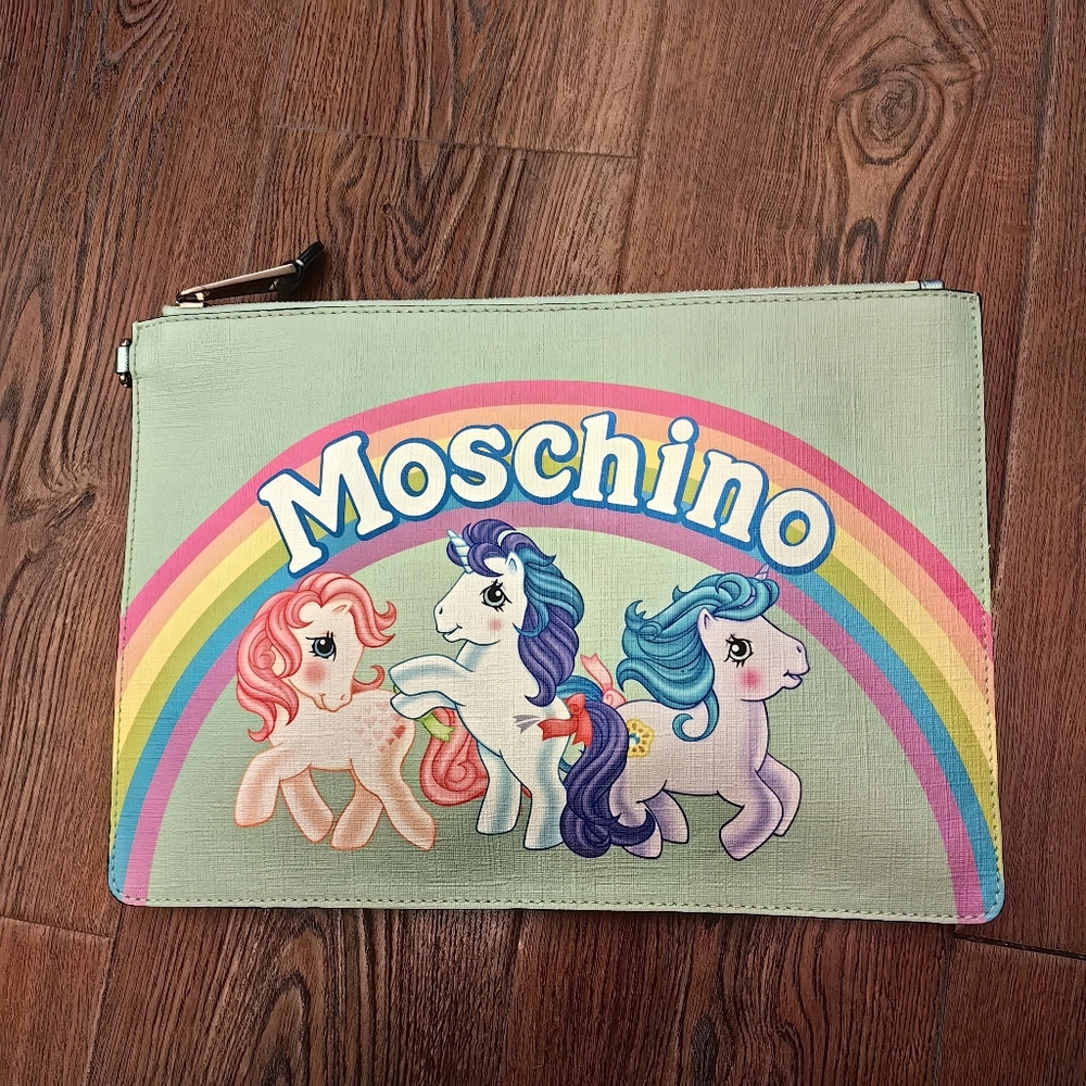 Moschino x My Little Pony Capsule Collection Mini Clutch Wristlet bag